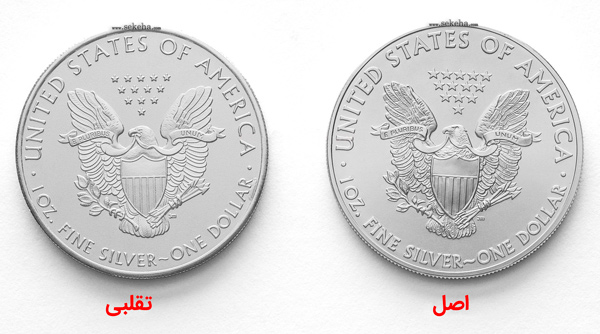 fake vs original silver eagle coins