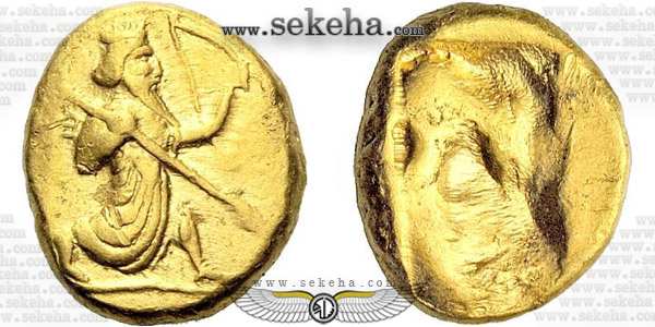 سکه دریک ضرب شده در دوران اردشیر دوم و اردشیر سوم
