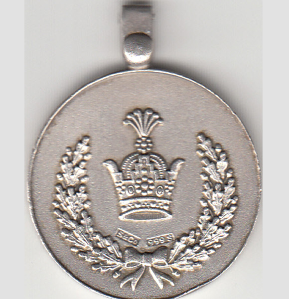 مدال نقره دو رو تاج -ضرب فرانسه- رضا شاه