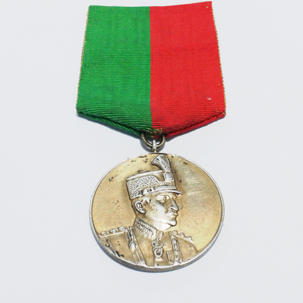 مدال نقره ذوالفقار با روبان فابریک - رضا شاه پهلوی