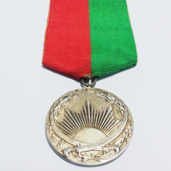 مدال نقره ذوالفقار با روبان فابریک - رضا شاه پهلوی