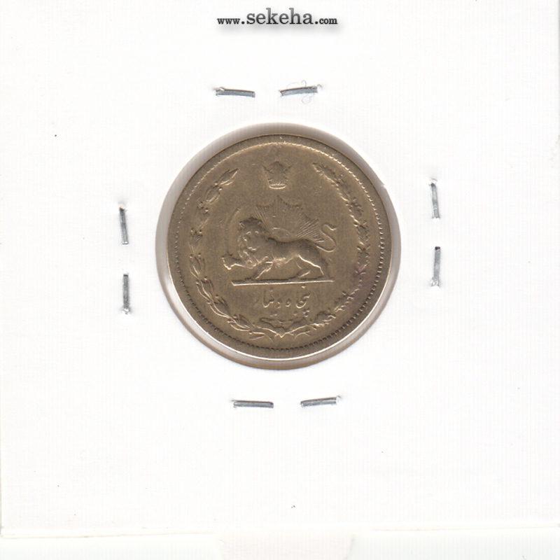سکه 50 دینار برنز 1316 - 6 تاریخ چرخیده - رضا شاه