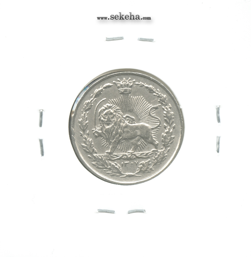 سکه 100 دینار نیکل 1307 - EF - رضا شاه
