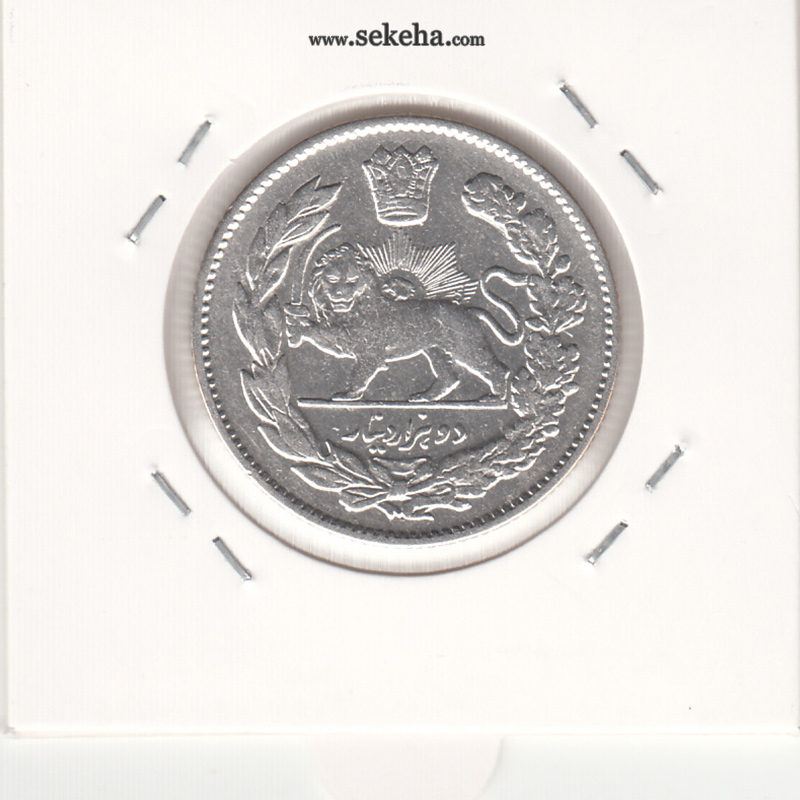 سکه 2000 دینار 1331 -1 تاریخ چرخیده - احمد شاه