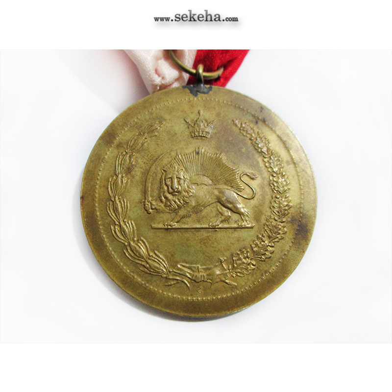 مدال برنز توانا بود - با روبان فابریک - رضا شاه