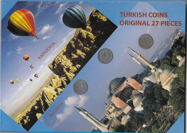 تعداد 27 عدد از سکه های کشور ترکیه