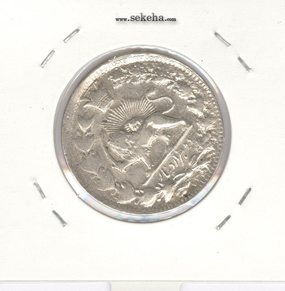 سکه 2000 دینار صاحبقران 1399 تاریخ زیر برگ زیتون- ناصرالدین شاه