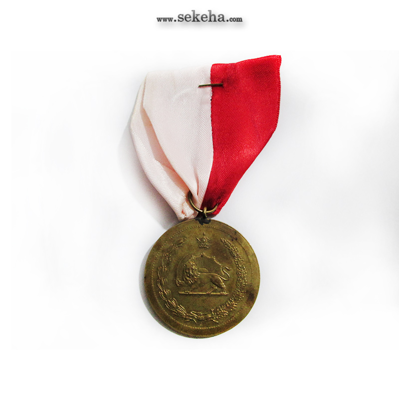 مدال برنز توانا بود - با روبان فابریک - رضا شاه