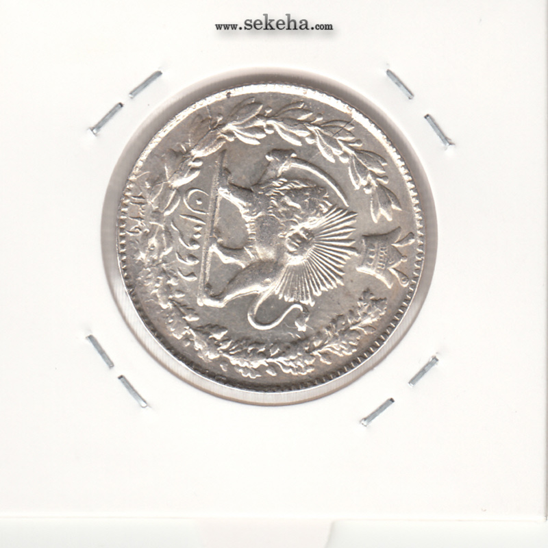 سکه 2 قران 1329 - چرخش 80 درجه -بانکی- احمد شاه