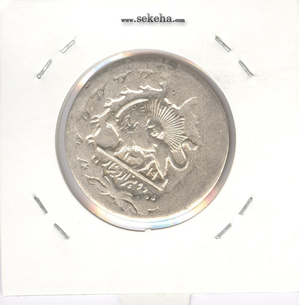 سکه 2000 دینار 1319 - تاریخ فشرده - مظفرالدین شاه