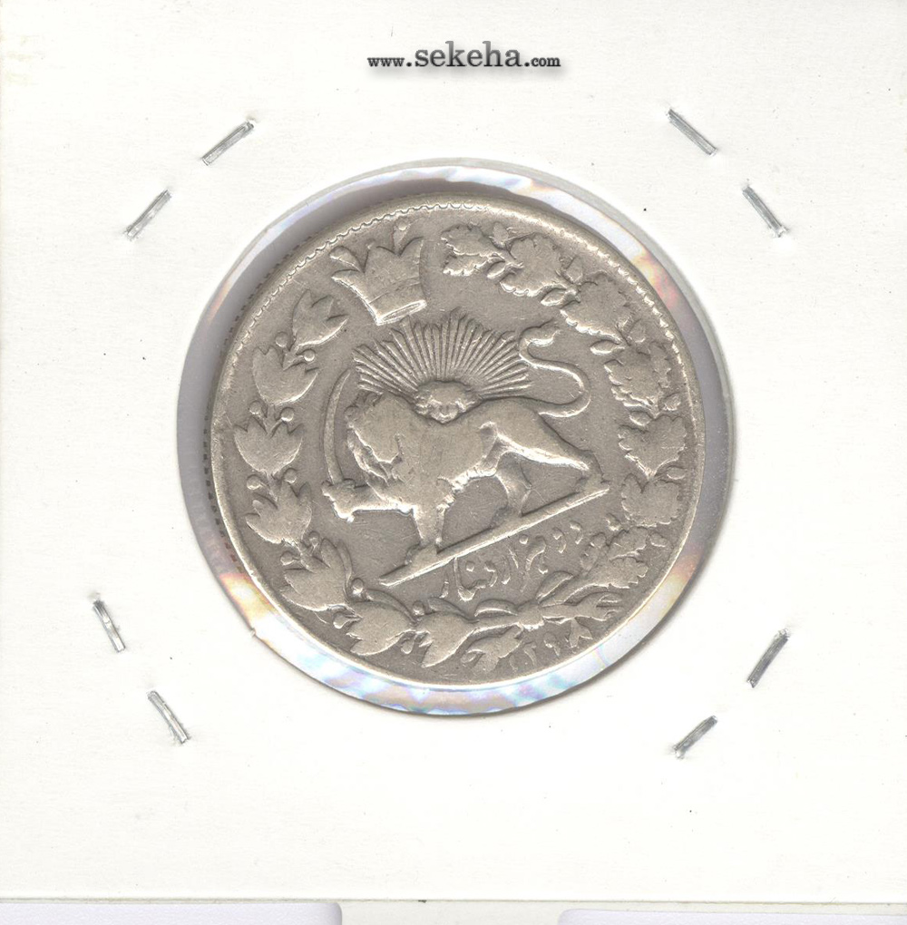 سکه 2000 دینار 1298 تاریخ ضخیم- ناصرالدین شاه