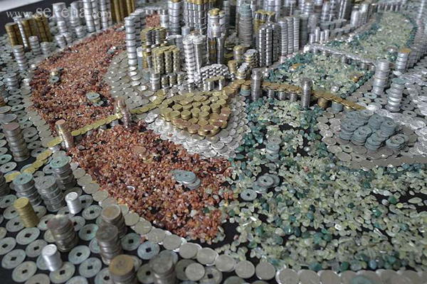ساخت ماکت یک شهر با سکه