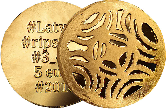 ضرب سکه طلا به مناسبت صدمین سالگرد استقلال لتونی با طراحی مبتکرانه