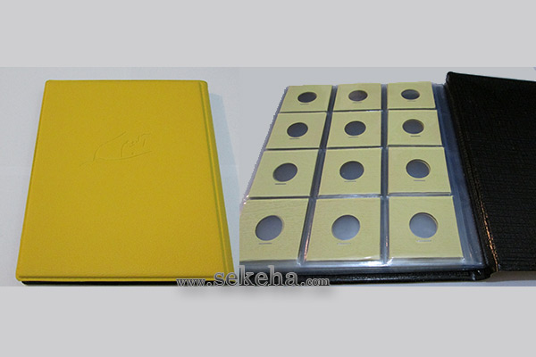آلبوم سکه 120 عددی با کاور ساده - رنگ زرد