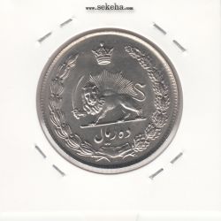 سکه 10 ریال پهلوی کشیده 1343 - باریک - بانکی - محمد رضا شاه