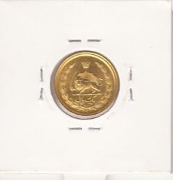 سکه 1 ریال دو تاج 1347 - طلایی - محمد رضا شاه