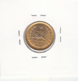 سکه 1 ریال دو تاج 1353 طلایی- محمدرضا شاه