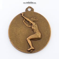 مدال آویز ورزشی - برنز - پرش طول  دختران - آموزشگاه ها - محمد رضا شاه