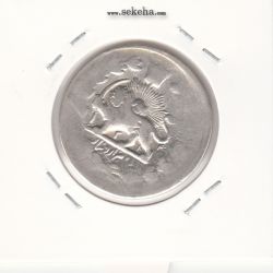 سکه 2000 دینار 1314 - دو تاج -مکرر روی سکه- مظفرالدین شاه