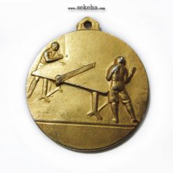مدال آویز ورزشی - طلا - پینگ پنگ - استان کرمان - محمد رضا شاه