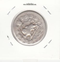 سکه 2000 دینار 1317 مکرر روی سکه - مظفرالدین شاه