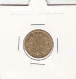 سکه 10 دینار برنز 1317 -بانکی- رضا شاه