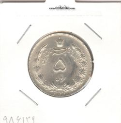سکه 5 ریال 1322 -بانکی- محمد رضا شاه