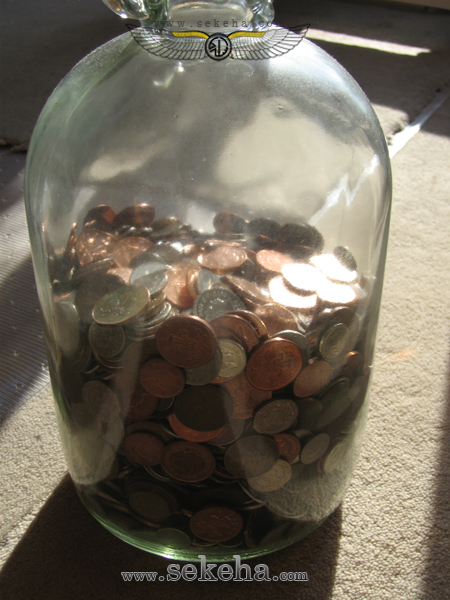 شیشه ی سکه شیشه ی سکه