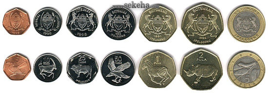 سکه های رایج کشور بوتسوانا