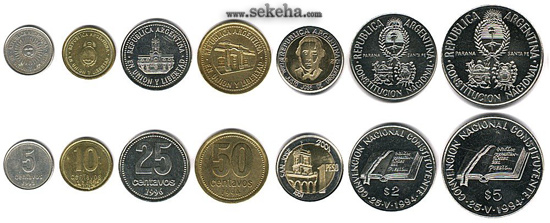 سکه های رایج کشور آرژانتین