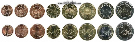 سکه های رایج کشور اتریش