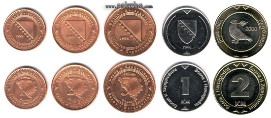 سکه های رایج کشور بوسنی و هرزگوین